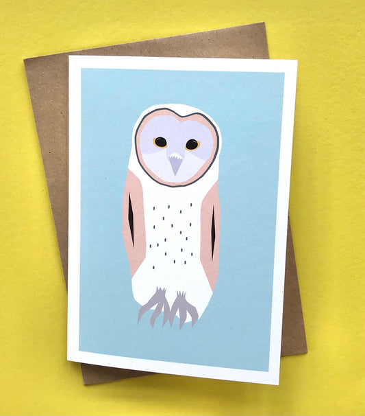 Barn Owl - Greeting, Birthday Card