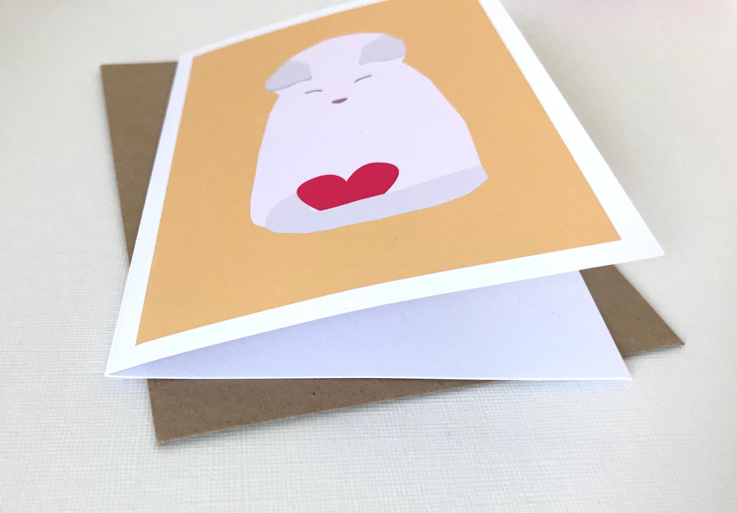 Cat & Heart - Valentines, Greeting, Anniversary Card