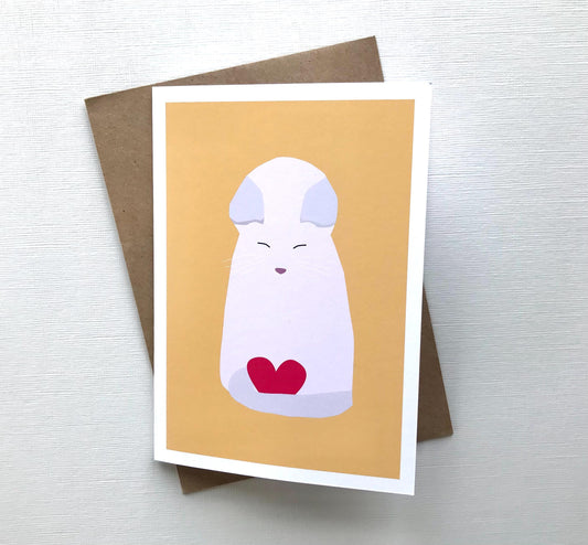 Cat & Heart - Valentines, Greeting, Anniversary Card
