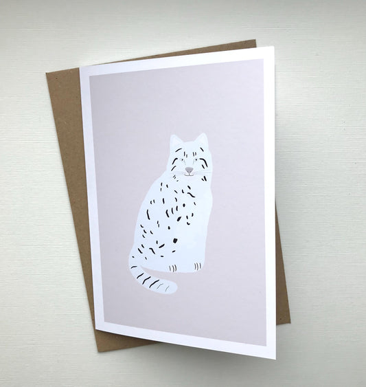 Snow Leopard - Greeting, Birthday Card