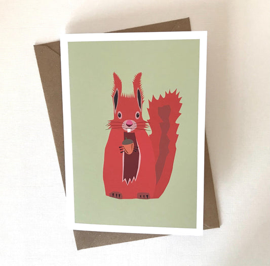 Squirrel - Greeting, Birthday Card