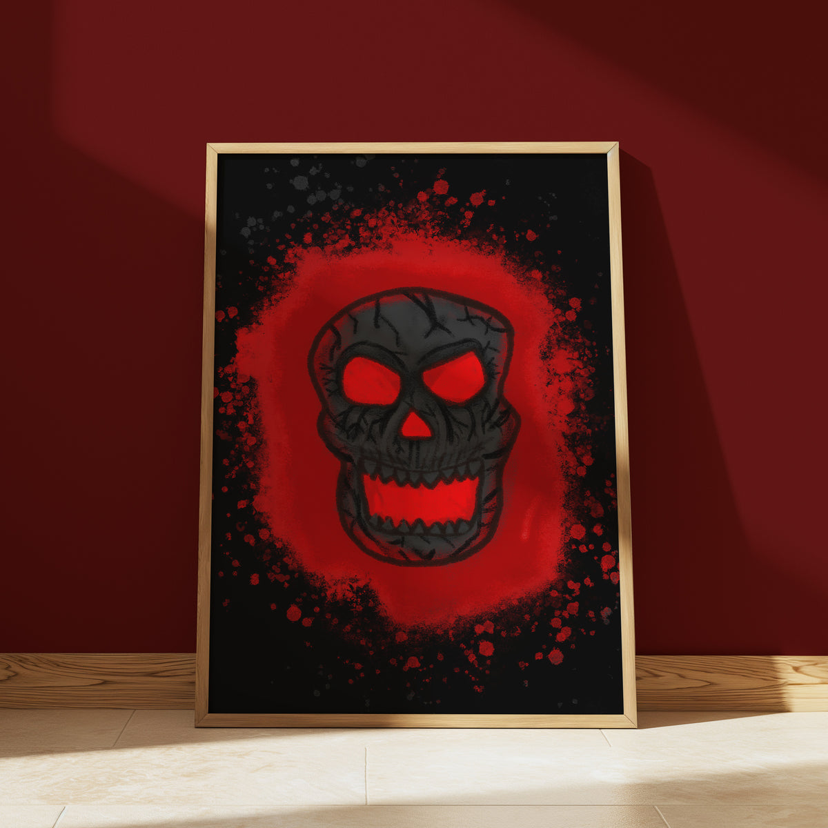 Scary Skull Print - Spooky Skull Print, Creepy Halloween Print, Horror