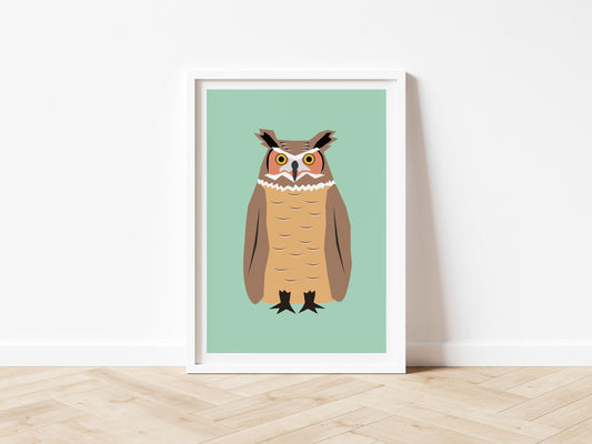 Great Horned Owl - Art print A5/A4/A3