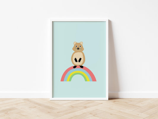 Quokka Rainbow - Art print A5/A4/A3