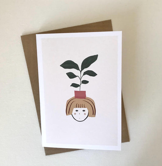 Plant lady - Greeting, Birthday Card