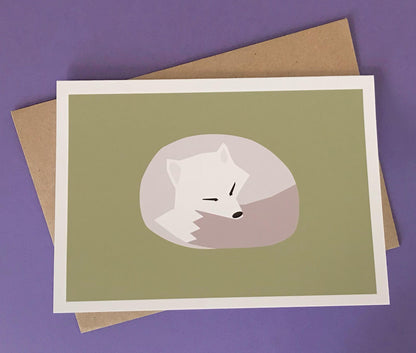 Arctic Fox - Greeting, Christmas Card