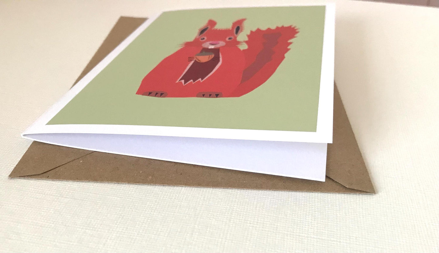 Squirrel - Greeting, Birthday Card