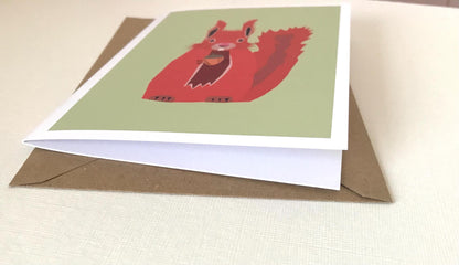 Squirrel - Greeting, Birthday Card