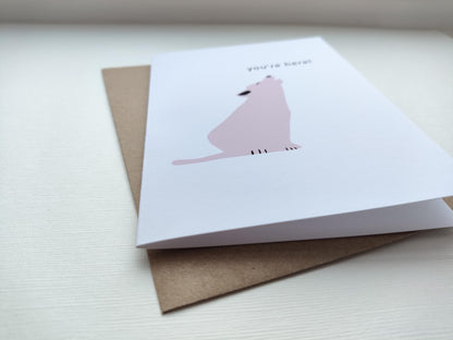 You're Here! Young Wolf - New Baby Card