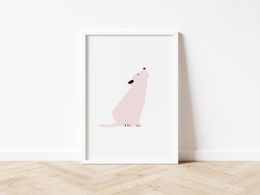 Howling Little Wolf - Art print A5/A4/A3