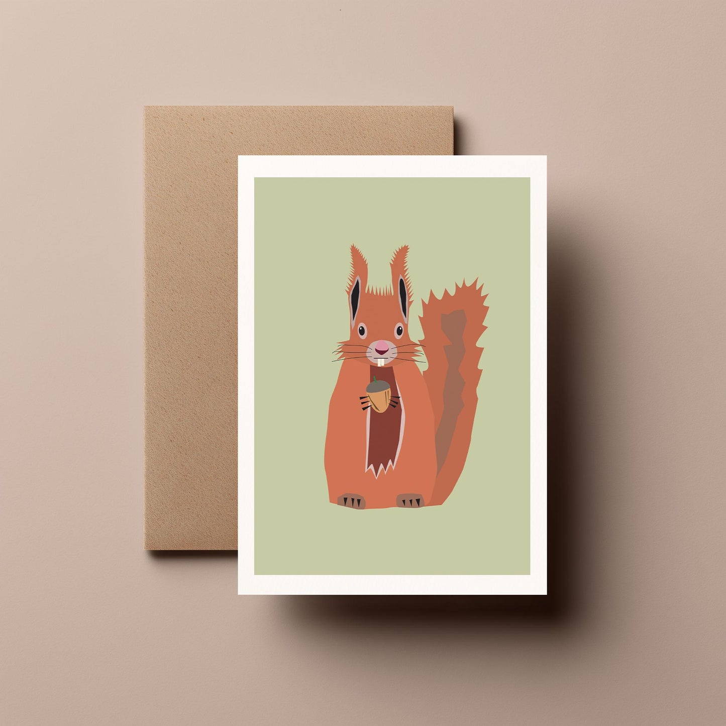 Squirrel - Greeting, Birthday Card
