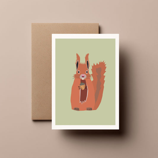 Squirrel - Greeting, Birthday Card