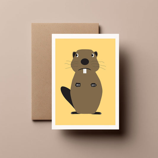 Beaver - Greeting, Birthday Card