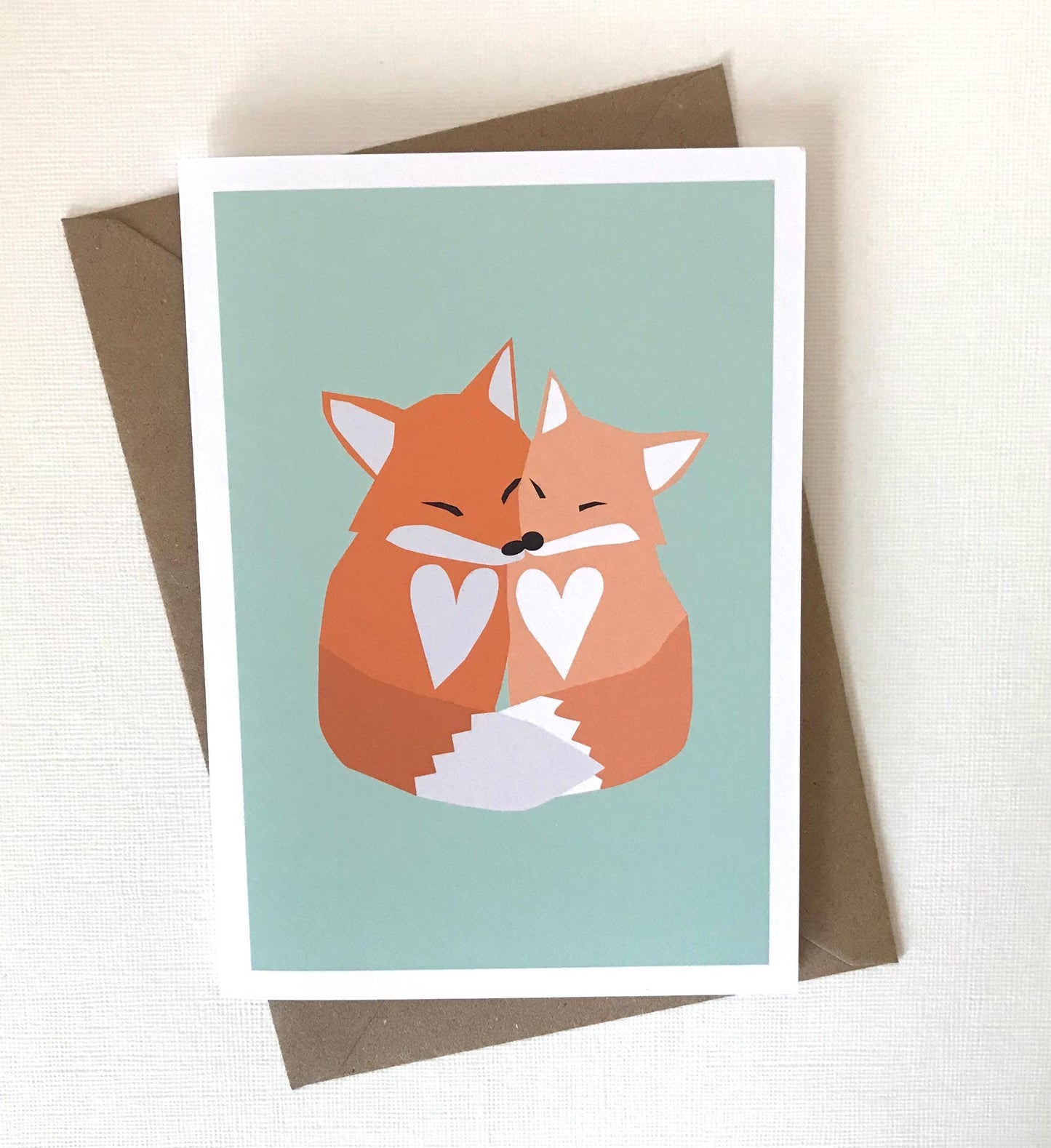 Fox Love Card – Cute Romantic Greeting Card for Anniversary, Valentine’s Day or Just Because - Gifts for Him or Her
