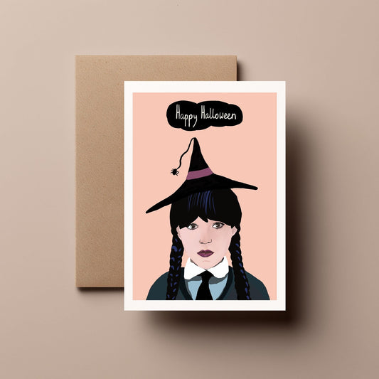 Wednesday – Cute, Spooky, Quirky and Funny Halloween Greeting Card for Friends, Family & Cat Lovers. Gifts for Him or Her.