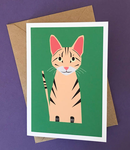 Bengal Cat - Greeting, Birthday Card