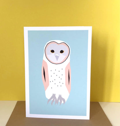 Barn Owl - Greeting, Birthday Card