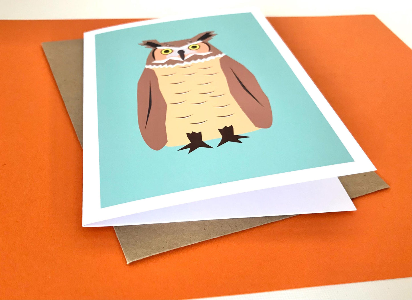 Great Horned Owl - Greeting, Birthday Card