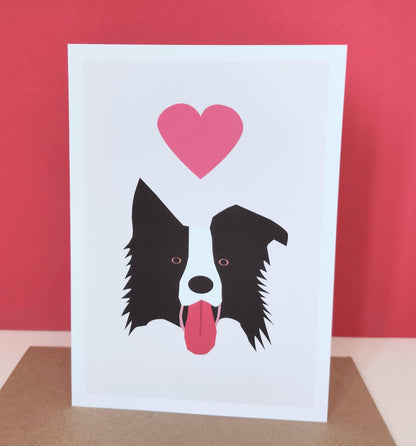 Collie Dog - Greeting, Valentines, Birthday Card