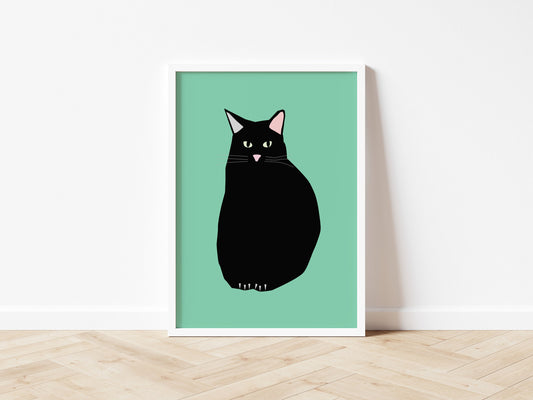 Black Cat - Art print A5/A4/A3