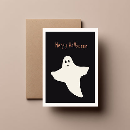 Spooky Ghost – Cute, Spooky and Funny Halloween Greeting Card for Friends & Family