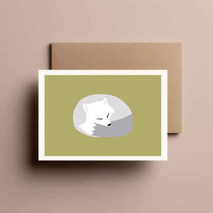 Arctic Fox - Greeting, Christmas Card