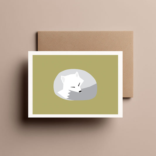 Arctic Fox - Greeting, Christmas Card