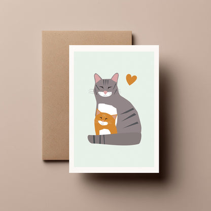 Cat and Kitten - Mother’s Day, Greeting Card