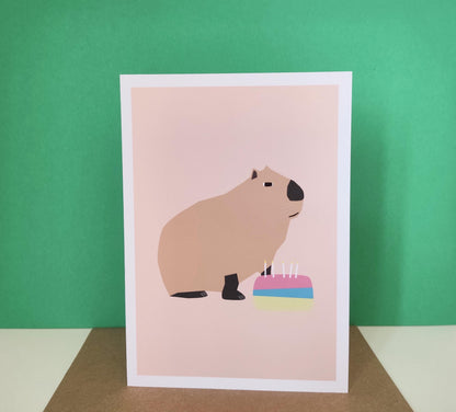 Capybara - Greeting, Birthday Card