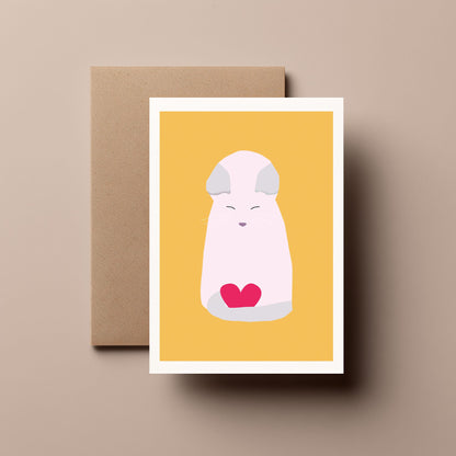 Cat & Heart - Valentines, Greeting, Anniversary Card