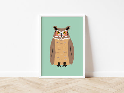 Great Horned Owl - Art print A5/A4/A3