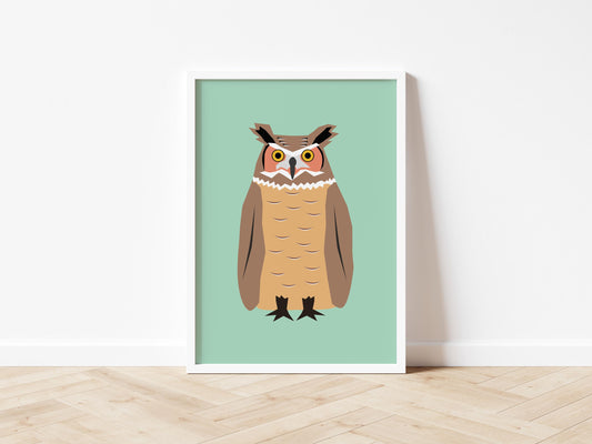 Great Horned Owl - Art print A5/A4/A3