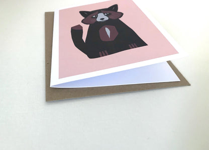 Silver Fox - Greeting, Birthday Card