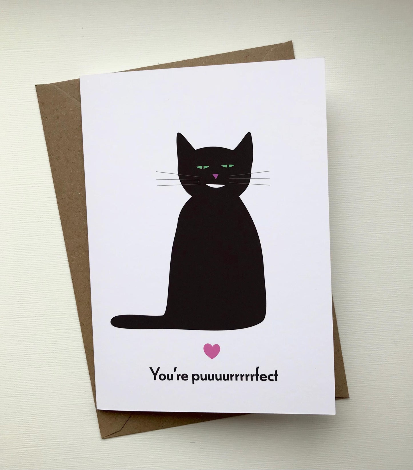 Black Cat - Valentines, Greeting, Anniversary Card