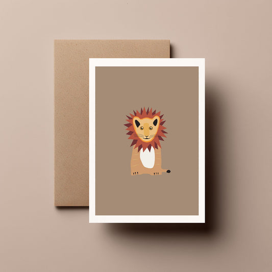 Lion Cub - Birthday, Greeting Card