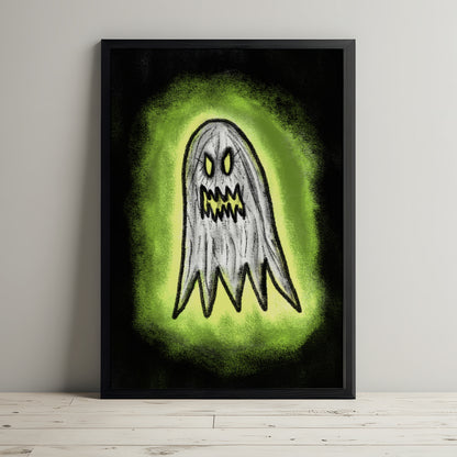 Scary Ghost Print - Spooky Skull Print, Creepy Halloween Print, Horror