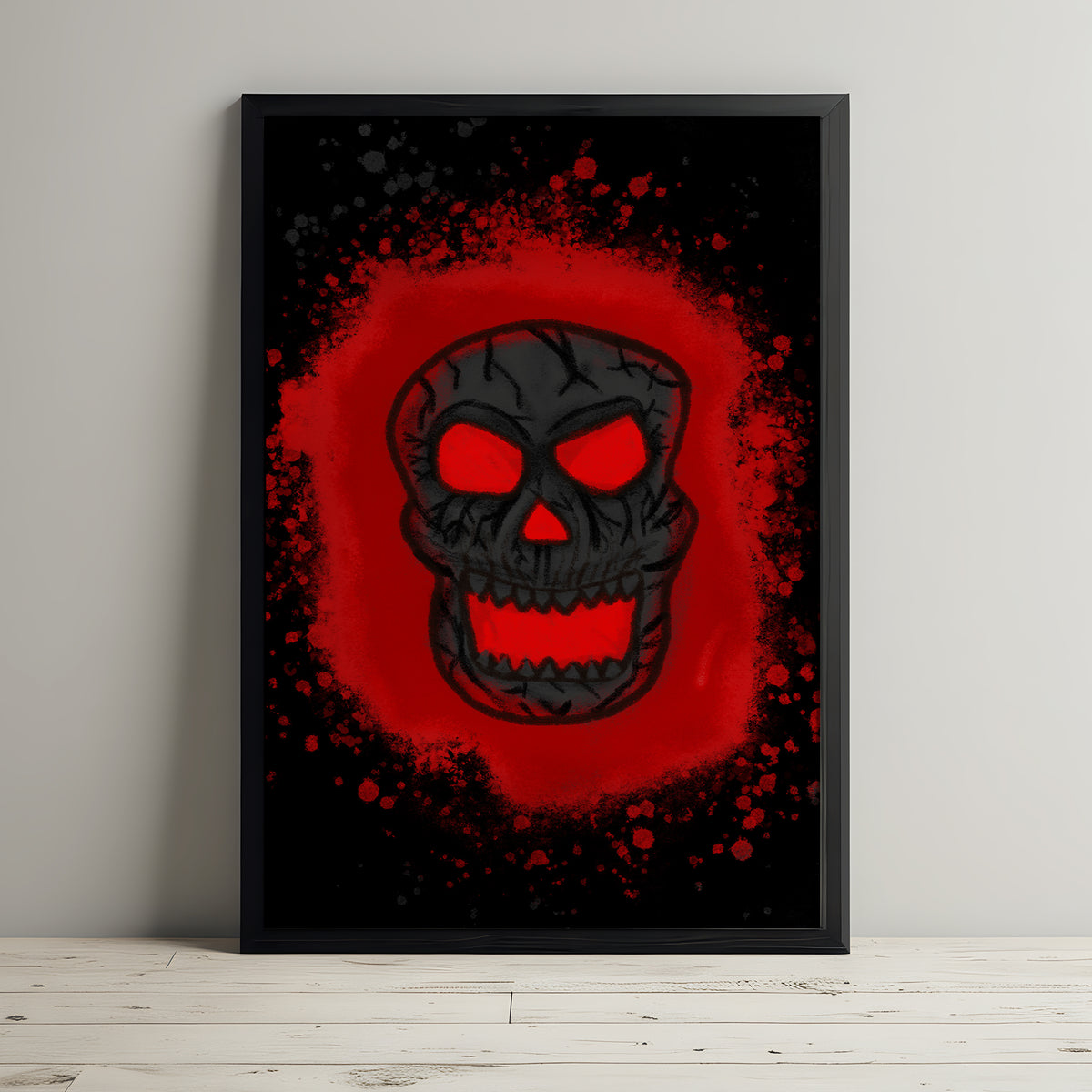 Scary Skull Print - Spooky Skull Print, Creepy Halloween Print, Horror
