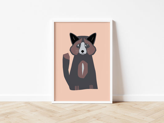 Silver Fox - Art print A5/A4/A3