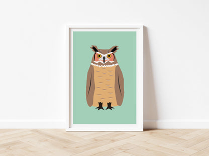 Great Horned Owl - Art print A5/A4/A3
