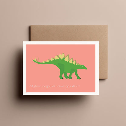 My love for you will never go extinct - Dinosaur Valentines, Greeting, Anniversary Card