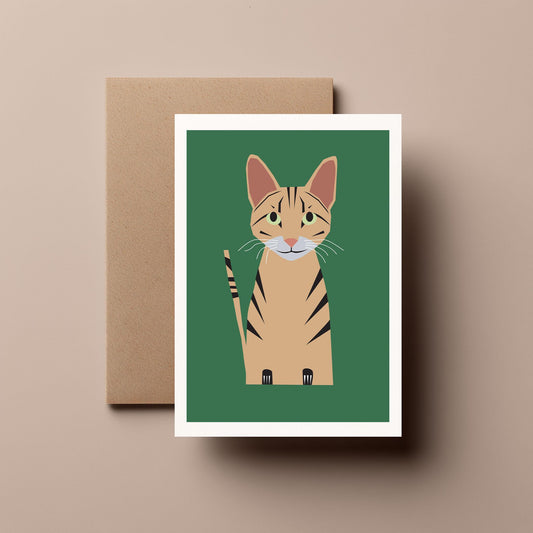 Bengal Cat - Greeting, Birthday Card