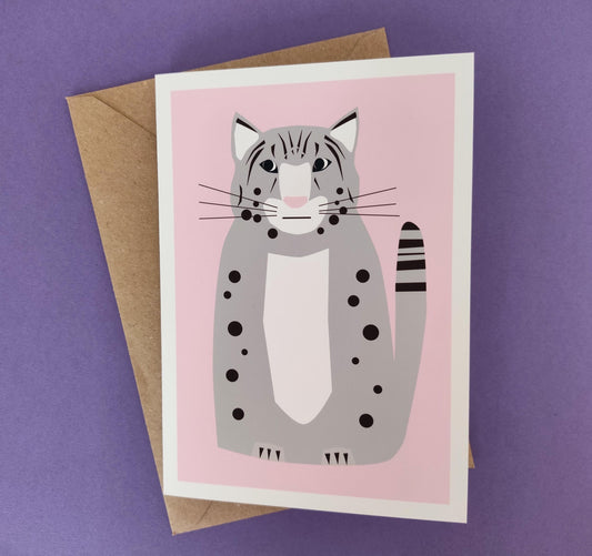 Snow Leopard - Greeting Card