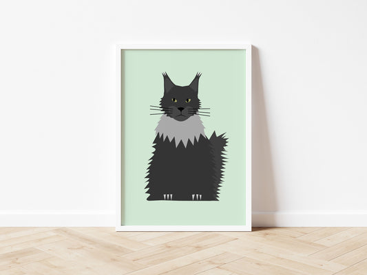 Main Coon - Art print A5/A4/A3