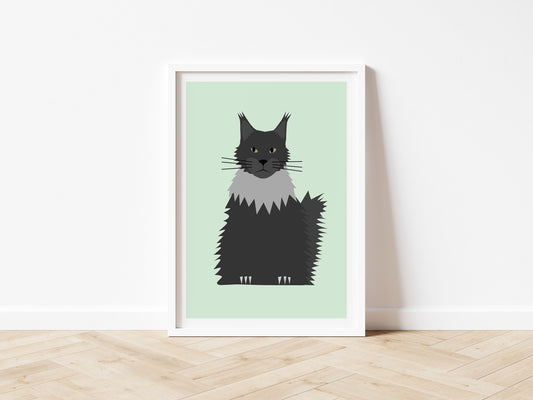Main Coon - Art print A5/A4/A3
