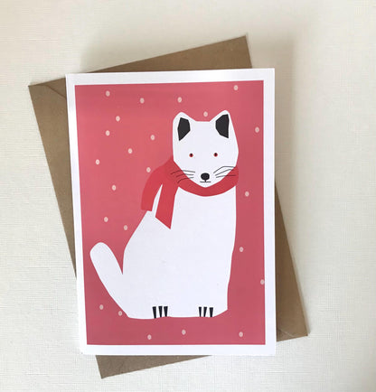 Arctic Fox - Christmas Card