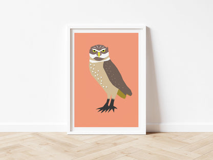 Burrowing Owl - Art print A5/A4/A3