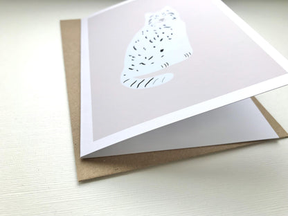 Snow Leopard - Greeting, Birthday Card
