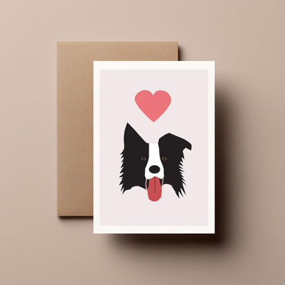 Collie Dog - Greeting, Valentines, Birthday Card
