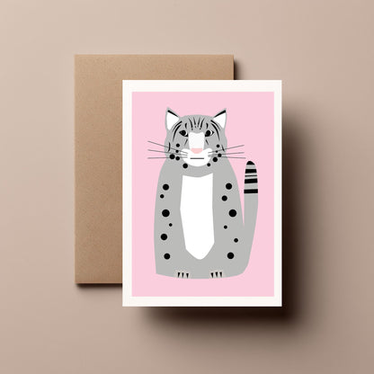 Snow Leopard - Greeting Card