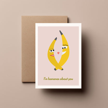 Banana - Valentines, Greeting, Anniversary Card